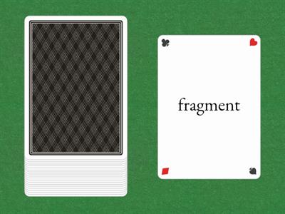 Make A Judgement cards Suffix -ment