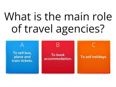 Travel agencies - reading comprehension