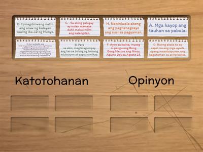 G9 - Q1 - Katotohanan o Opinyon