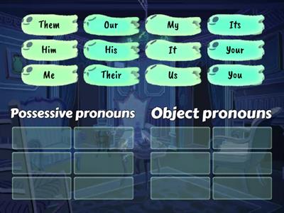 object pronouns vs posessive pronouns