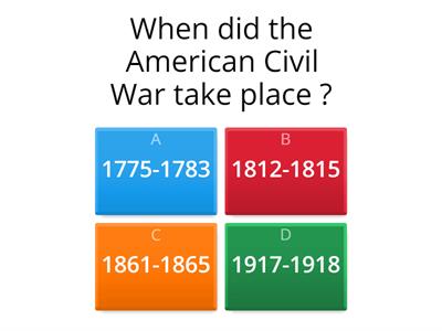 Quiz on the American Civil War