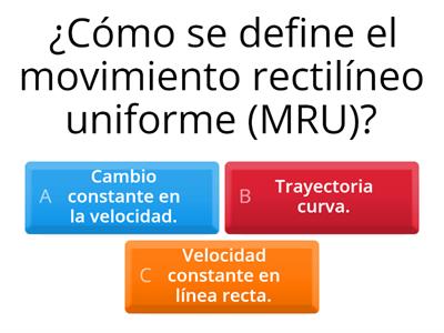 Movimiento Rectilíneo Uniforme