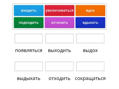 Антонимы 2 НСР 7 № 5 Дыхат. система ("Учимся читать тексты по анатомии")