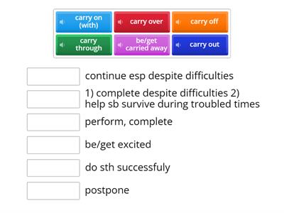 Phrasal Verb 'CARRY'