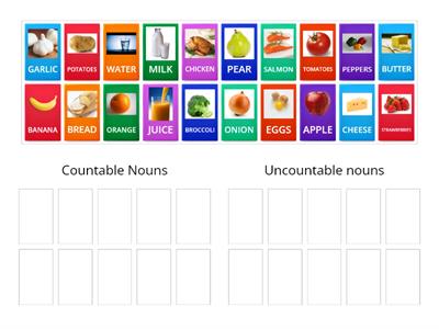 FOOD (Countable and Uncountable nouns)