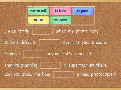 Verbs + Infinitive Pre-Inter