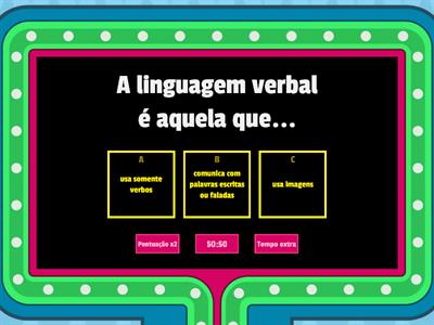 Linguagem verbal e não verbal