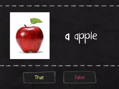 Alphabets : True or False