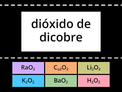 Peróxidos, nomenclatura de composición con prefijos multiplicadores