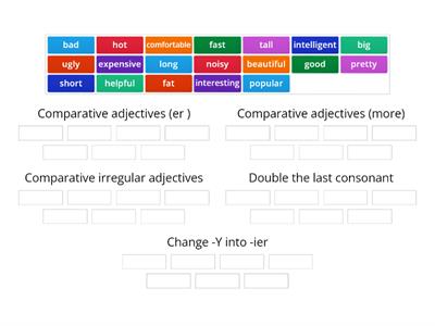 Comparative adjectives  - short