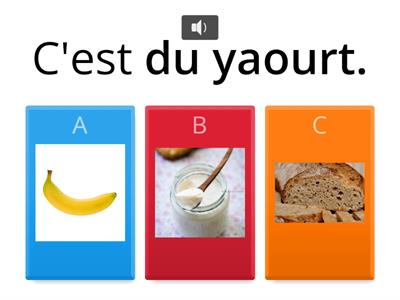 Les aliments - Identifier le vocabulaire GS-FLSCO (Niveau1)