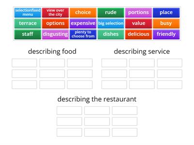 Outcomes A2 U4.1 WB ex.3 Restuarant Vocabulary