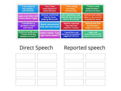 Direct or reported speech?