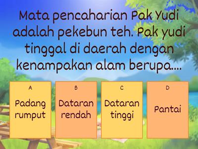 Jenis-jenis pekerjaan sesuai dengan letak Geografis