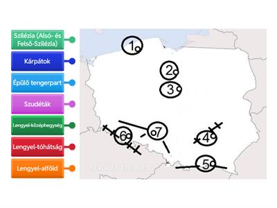 Lengyelország - vaktérkép nagytájak