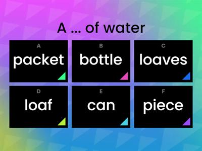 6)  A bottle, can, loaf, packet, piece of_sm4_u9