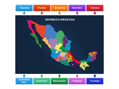 Los Estados de la República Mexicana (el sur)