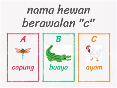 Kata berawalan huruf "c" atau "d"