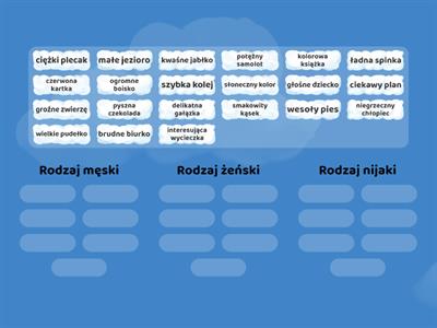 Rodzaje rzeczowników