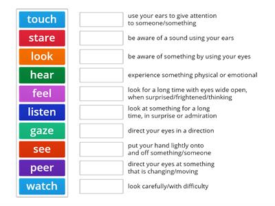 Verbs with similar meanings