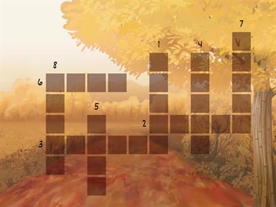 Crossword Part 1.2 Autumn Weather Vocabulary. 