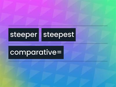 comparative / superlative = ....