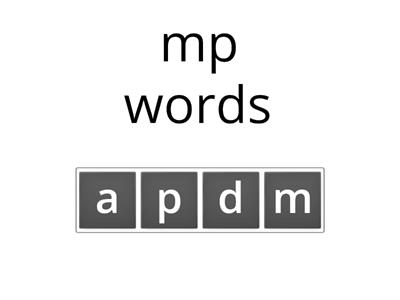  anagram  mp adjacent consonants
