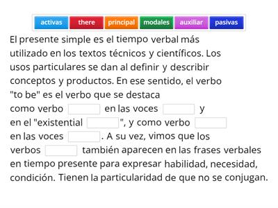 Resumen: Presente Simple en textos técnicos y científicos