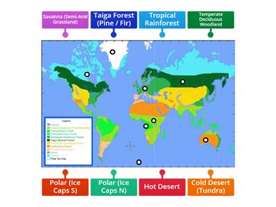 Label the Biomes