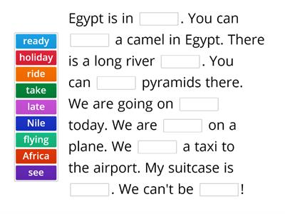 Let's go to Egypt