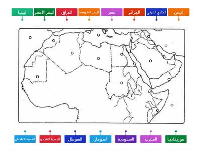 خريطة الوطن العربي اعداد ا. منى عزمى