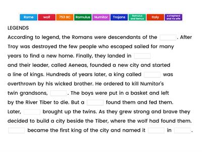 Unit 2.11 - The Foundation of Rome (missing words)