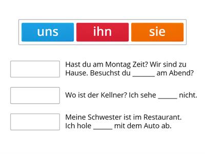 Personalpronomen im Akkusativ