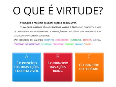 Virtudes E Valores - Recursos De Ensino