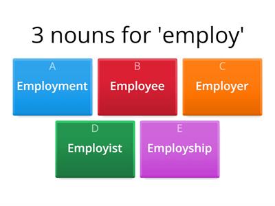 FCE Word Formation true or false