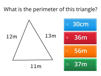 Perimeter Starter quiz