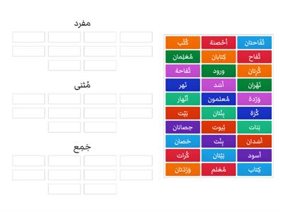 مفرد مثنى جمع 