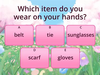 Ev2 9.1 Vocabulary practice 1 and 2: Naming accessories
