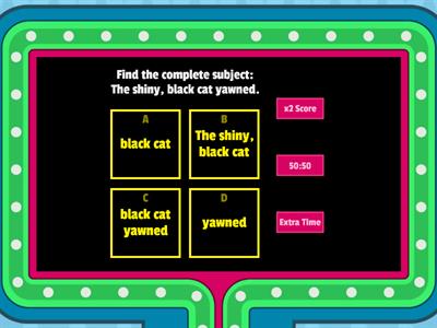 Complete Subject Predicate Review