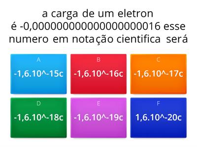 notação cientifica