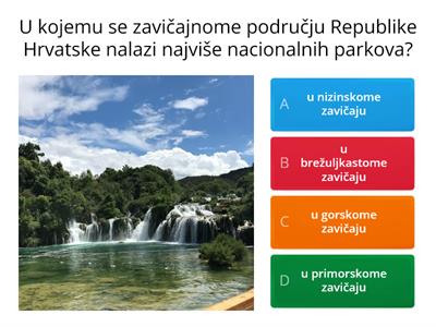 Prirodne posebnosti Republike Hrvatske, 4. razred