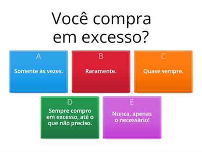 QUIZ CONSUMISMO