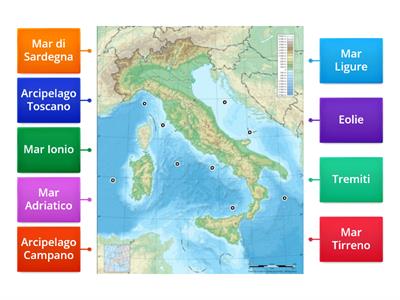 I mari italiani e le principali isole