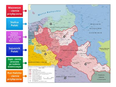 Mapa Polski Kazimierz Wielki
