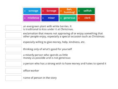 Christmas Carol by Charles Dickens vocabulary