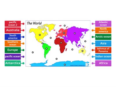 Continents and Oceans quiz 