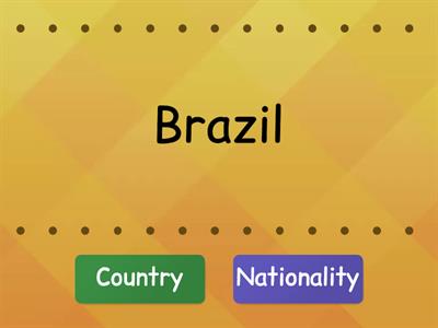 Country or Nationality