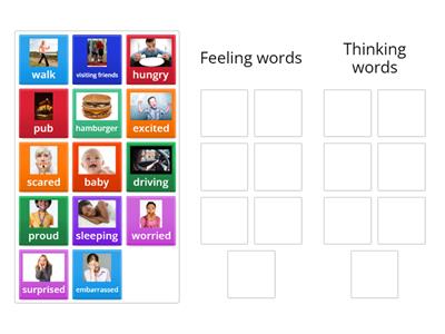 feelings vs thinking words