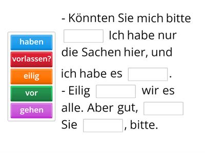 Beim Einkaufen-- Ergänzen Sie die Dialoge