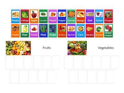 Fruits and Vegetables. Sorting.